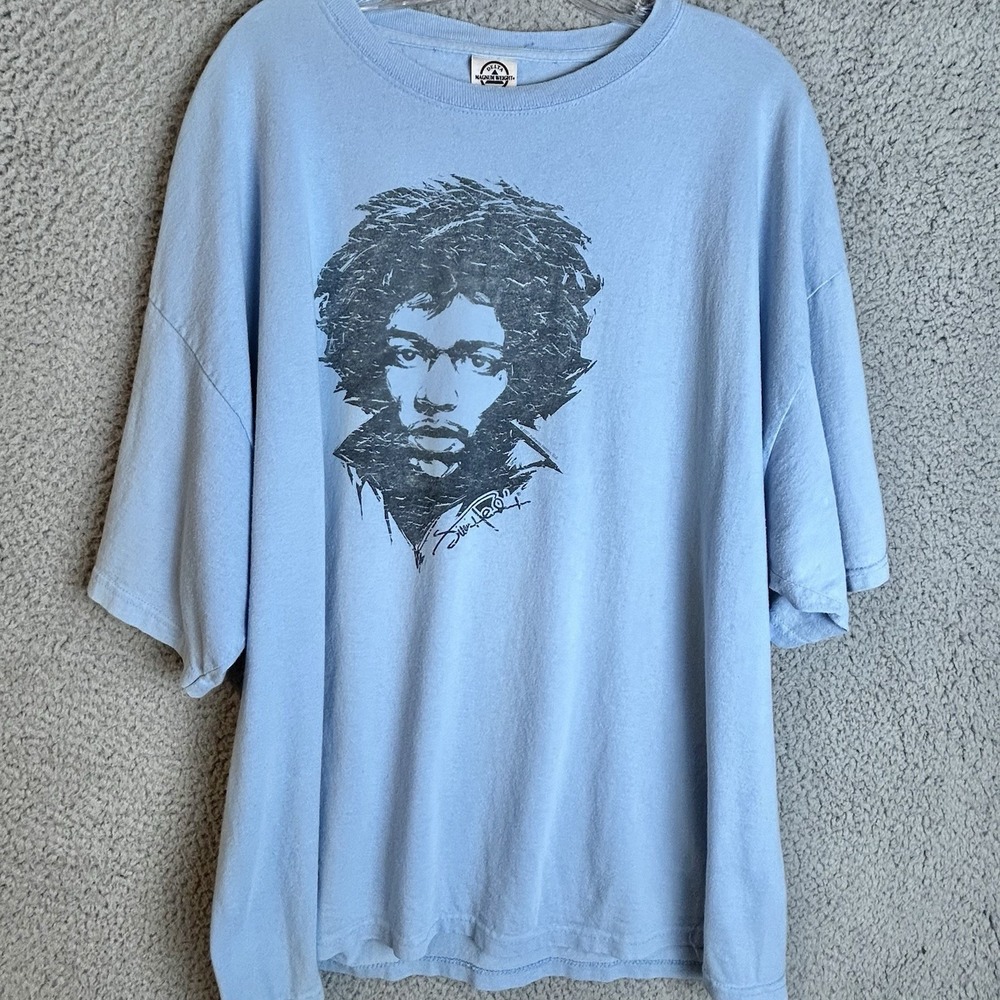 Vintage Jimi Hendrix 2007 T-Shirt Mens 2XL Graphic Rock Band Tee Y2K
